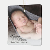 私たちのハートで永遠に記念子写真 セラミックオーナメント (左)