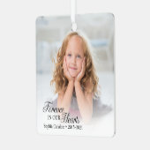 私たちのハートで永遠に記念子写真 メタルオーナメント (正面左)