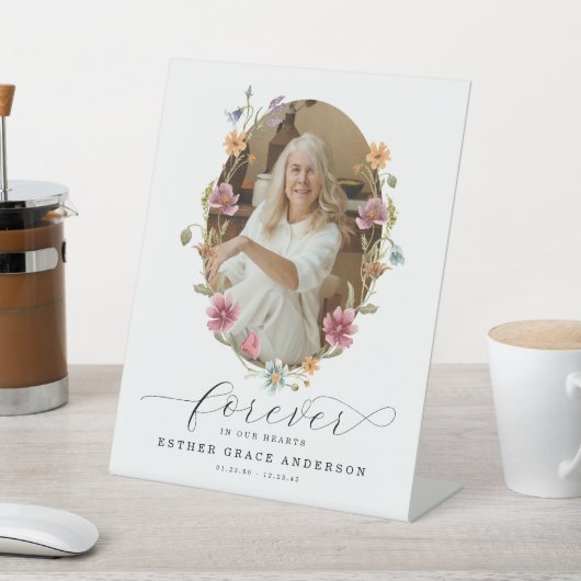 私たちのハートで永遠に野草葬儀 台座サイン (インサイチュ)