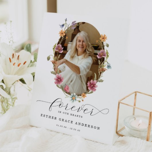 私たちのハートで永遠に野草葬儀 台座サイン