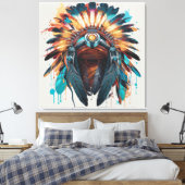 私たちのハートで生まれ変わったクリー伝統 キャンバスプリント (インサイチュ (寝室))