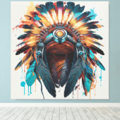 私たちのハートで生まれ変わったクリー伝統 キャンバスプリント (インサイチュ (ウッドフロア))