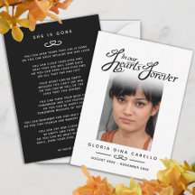 私たちのハートで葬儀は彼女は白い黒の詩を消している