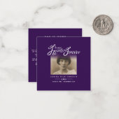 私たちのハートで葬儀は彼女は紫の詩に行っている ノートカード (正面/裏面インサイチュ)