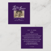 私たちのハートで葬儀は彼女は紫の詩に行っている ノートカード (正面/裏面)