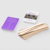 私たちのハートで葬儀パープル白い結婚式プログラム ハンドファン (組立なし)