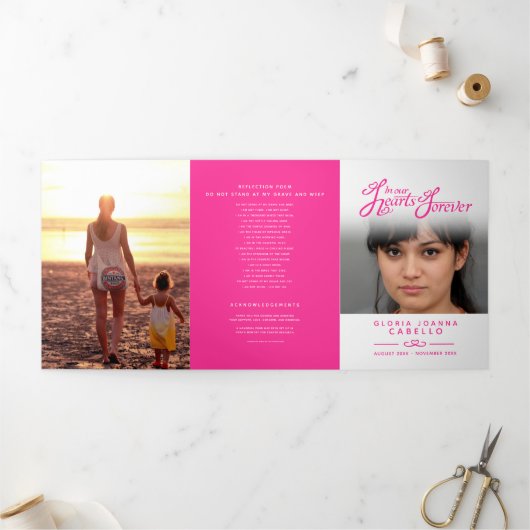 私たちのハートで葬儀プログラムサービス 三つ折りプログラム (外部)