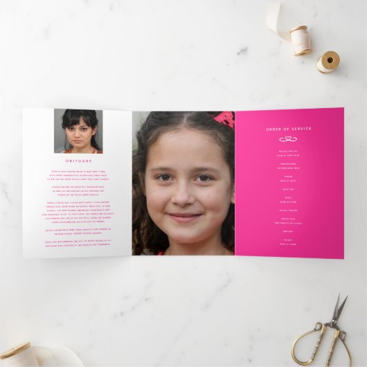 私たちのハートで葬儀プログラムサービス 三つ折りプログラム (内部)