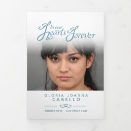 私たちのハートで葬儀プログラムサービス 三つ折りプログラム