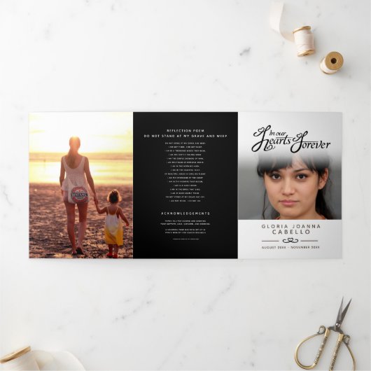 私たちのハートで葬儀プログラムサービス 三つ折りプログラム (外部)