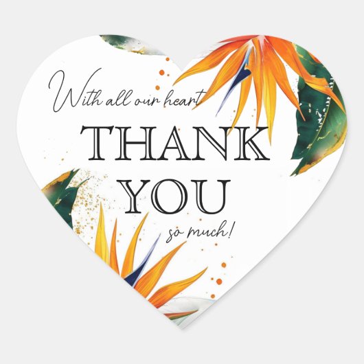 私たちのハートで…極楽至福の鳥 ハートシール (正面)