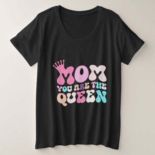 私たちのハートの女王，母性ギフト，母の日 プラスサイズTシャツ (デザイン正面)