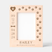 私たちのハートの犬の記念碑にモノグラムの前版画 レーザー彫刻フレーム (正面)