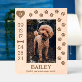 私たちのハートの犬の記念碑にモノグラムの前版画 レーザー彫刻フレーム