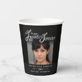 私たちのハートの葬儀は永遠に黒い詩と写真 紙コップ (正面)