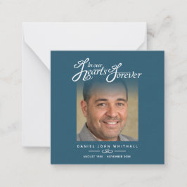 私たちのハートの葬儀を振り返る詩を青く見て ノートカード