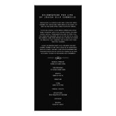 私たちのハートの葬儀プログラムで白い黒モノ ラックカード (正面)