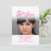 私たちのハートの葬儀プログラムで白とピンク プログラム (スタンド正面)