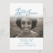 私たちのハートの葬儀プログラムで白と青 プログラム (正面)