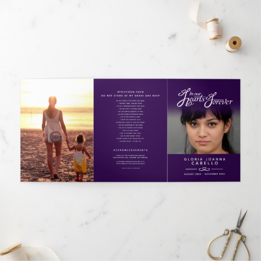 私たちのハートの葬儀プログラムサービス 三つ折りプログラム (外部)