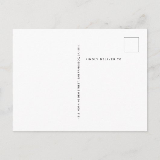 私たちのハートはフルモダン1フォトベビー誕生 案内ポストカード (裏面)