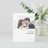 私たちのハートはフル結婚フォトの感謝 ポストカード (スタンド正面)