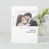 私たちのハートは愛と感謝の気持ちでいっぱ結婚いです サンキューカード