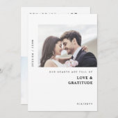 私たちのハートは愛と感謝の気持ちでいっぱ結婚いです サンキューカード