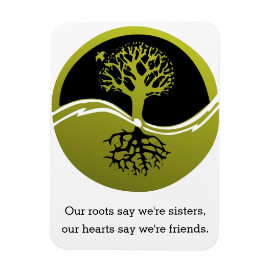 私たちのハートは私たちは友達だと言う マグネット (縦)