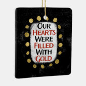 私たちのハートは金ゴールドオーナメント セラミックオーナメント (右)