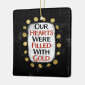 私たちのハートは金ゴールドオーナメント セラミックオーナメント (左)