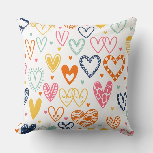 私たちのハートパターン枕であなたの宇宙への愛 クッション (正面)