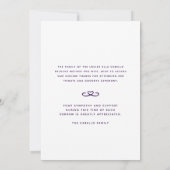 私たちのハートパープルサンキューカードの葬儀 サンキューカード (裏面)