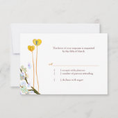 私たちのハート一緒にホワイトウェディングRSVP 出欠カード (正面)