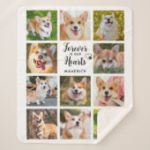 私たちのハート写真コラージュで犬の記念永遠 シェルパブランケット (正面)