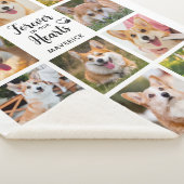 私たちのハート写真コラージュで犬の記念永遠 シェルパブランケット (3/4)