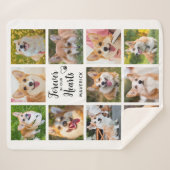 私たちのハート写真コラージュで犬の記念永遠 シェルパブランケット (正面(横))