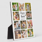 私たちのハート写真コラージュで犬の記念永遠 フォトプラーク (側面)
