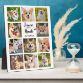 私たちのハート写真コラージュで犬の記念永遠 フォトプラーク (側面)