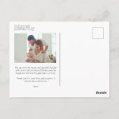 私たちのハート得は大きく、ベビー誕生のお知らせ ポストカード (裏面)