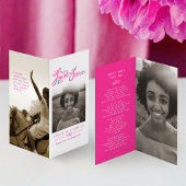 私たちのハート永遠にピンクの写真詩カードの葬儀