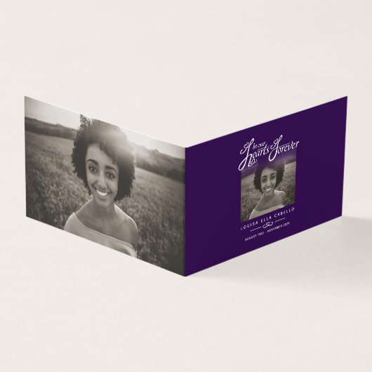 私たちのハート永遠に紫の詩のカードの葬儀 (外部)