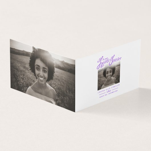 私たちのハート永遠に紫の詩のカードの葬儀 (外部)