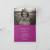 私たちのハート永遠に紫の詩のカードの葬儀 案内状 (内部)