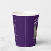 私たちのハート永遠に紫の詩の写真の葬儀 紙コップ (右)