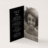 私たちのハート永遠に葬式モノ詩カード (内部)