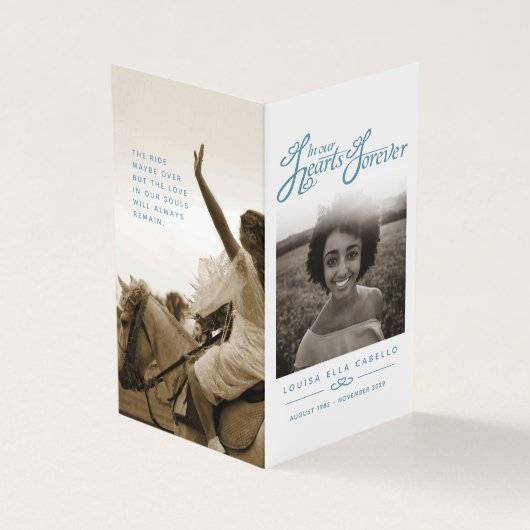 私たちのハート永遠に青い写真詩のカードの葬儀 (外部)