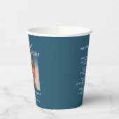 私たちのハート永遠に青い詩の写真の葬儀 紙コップ (左)