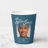 私たちのハート永遠に青い詩の写真の葬儀 紙コップ (正面)