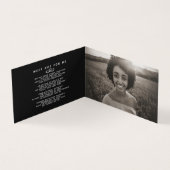 私たちのハート永遠の黒い詩のカードの葬儀 (内部)